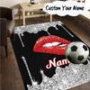 Custom Name Red Lips Art Carpet, Chair Rug,Area Rug for Office Bedroom living rooms bedroom, Doormat decor Christmas fan gifts