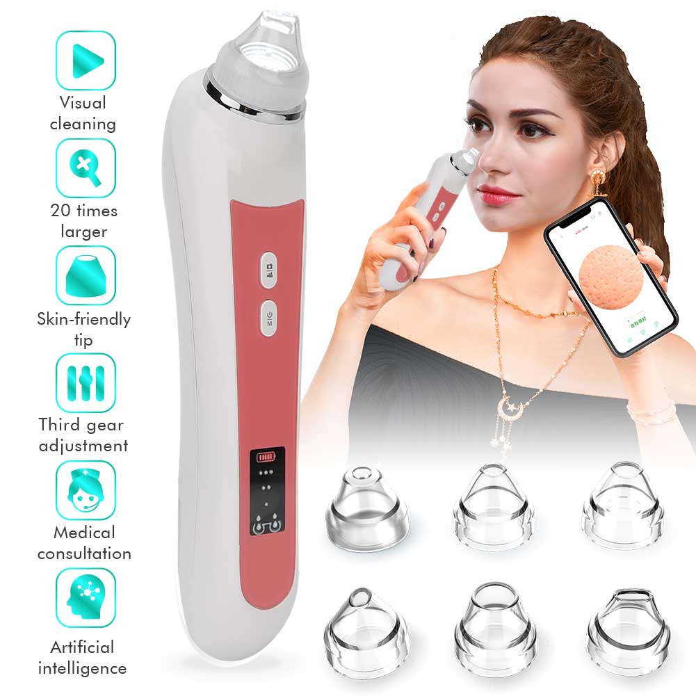 Electric Facial Blackhead Cleansing Vacuum Suction Machine with 20X 5MP Visual Function