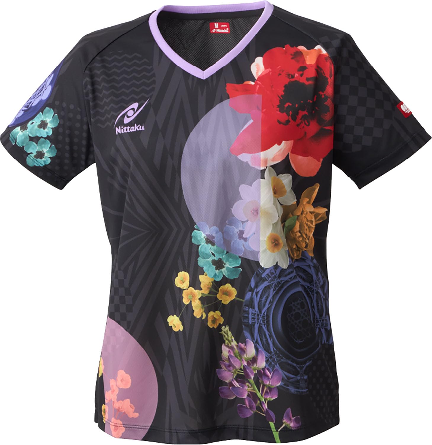 

Nittaku Modern Flower Table Tennis Black Women s Shirt, чёрный