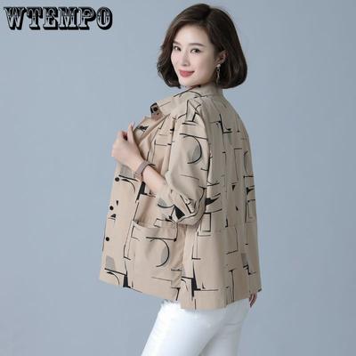 Middle Aged Fashion Loose Large Mother's Spring Jacket Windbreaker Middle-aged and Old-age Coat Women's Foreign Style Jacket