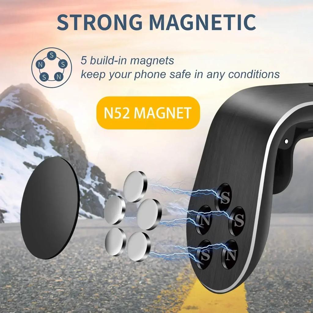 Magnetic Car Phone Holder Air Vent Clip Mount Mobile Cellphone GPS Support For Xiaomi iPhone 15 Huawei Samsung Phone Car Stand