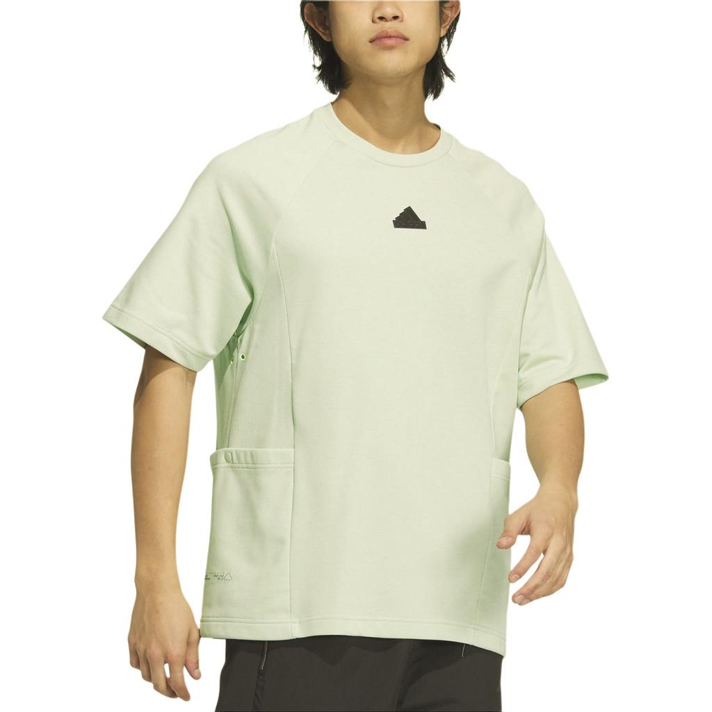 Adidas Th Utility Quick-Drying Sports Casual Short Sleeve T-Shirt Unisex Tops Linen-Green JI8666