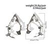 IngeSight.Z 1 Paio Clip per Orecchio Goth Fata Elfo Clip Cartilagine Orecchino Donna Vintage HipHop Punk Orecchino Piercing Gioielli Accessori