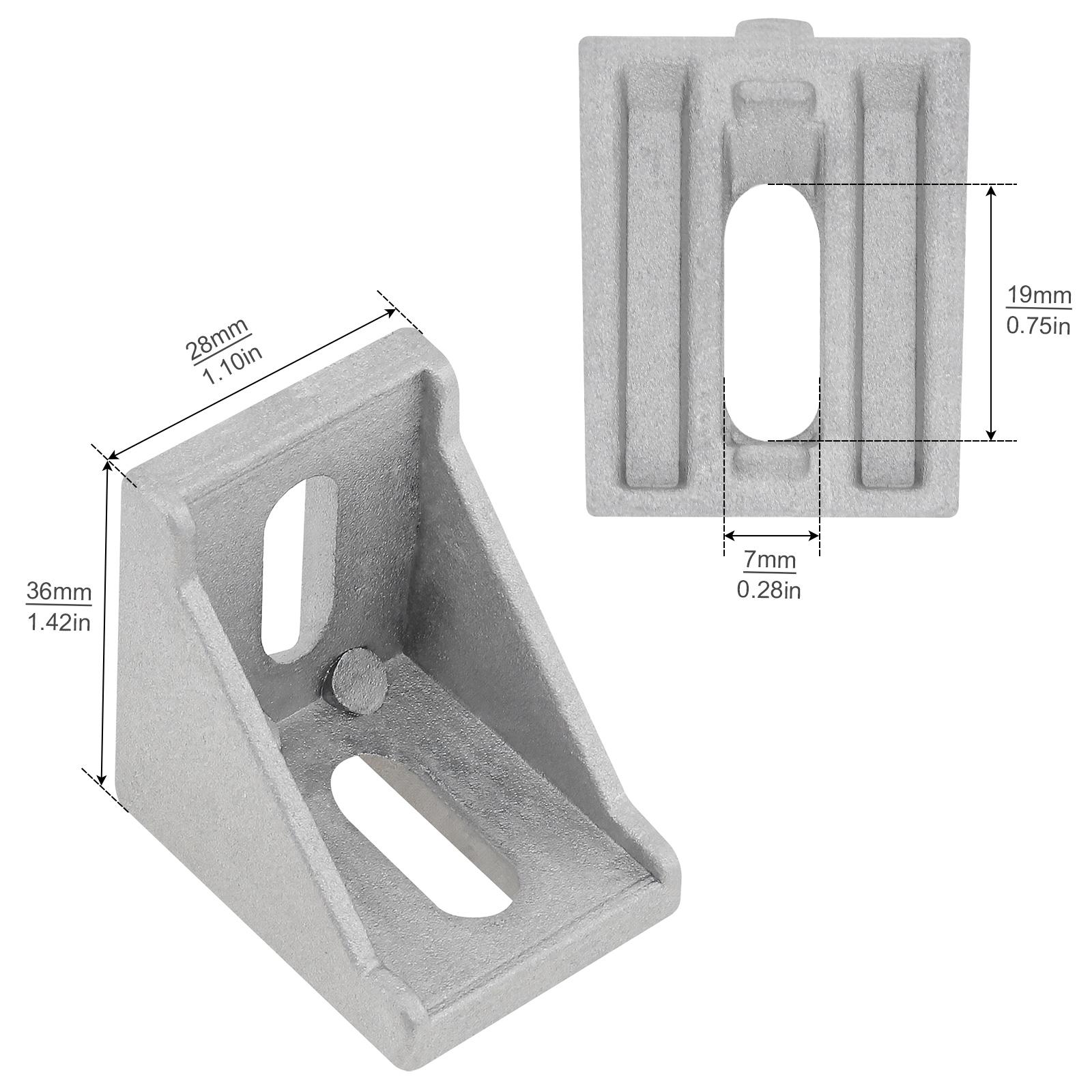 

2020/3030/4040/6060/8080 Алюминиевый уголок L-образной формы Прямоугольный опорный соединитель Экструзионный промышленный алюминиевый профиль 4PCS 3030