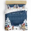 Christmas Snowflake Bird Gift Duvet Cover Bed Bedding Set Home Textile Quilt Cover Pillowcases Bedroom Bedding Set No Sheet