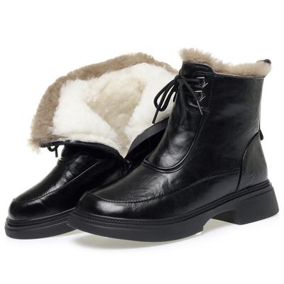 Fashion AIYUQI Women's Ankle Boots 2025 New Non-slip Warm Genuine Leather Female Winter Shoes Large Size Platform Snow Boots For Women