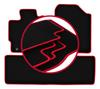 Velour Floor Mats with Red Edge For: Toyota Yaris III Petrol (2011-2019)