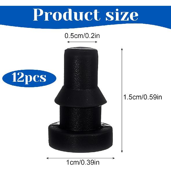 12Pcs Rubber Feet for Slow Cookers Replaceable Slow Cooker Legs Pot ert Accessories Prevent Scratches Marks and Damages Rubber Push-in Bumper, Black