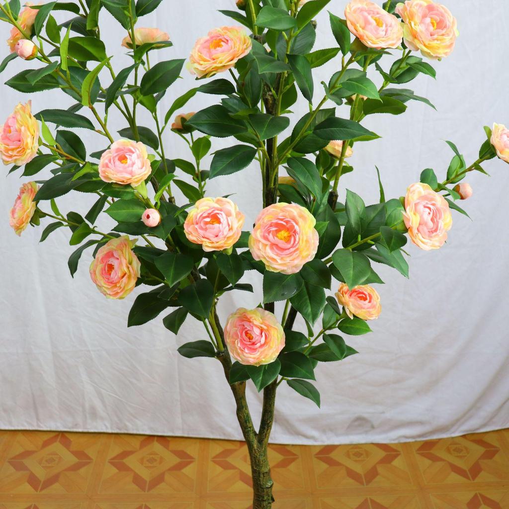 Artificial Camellia Rose Tree for Home Decoration