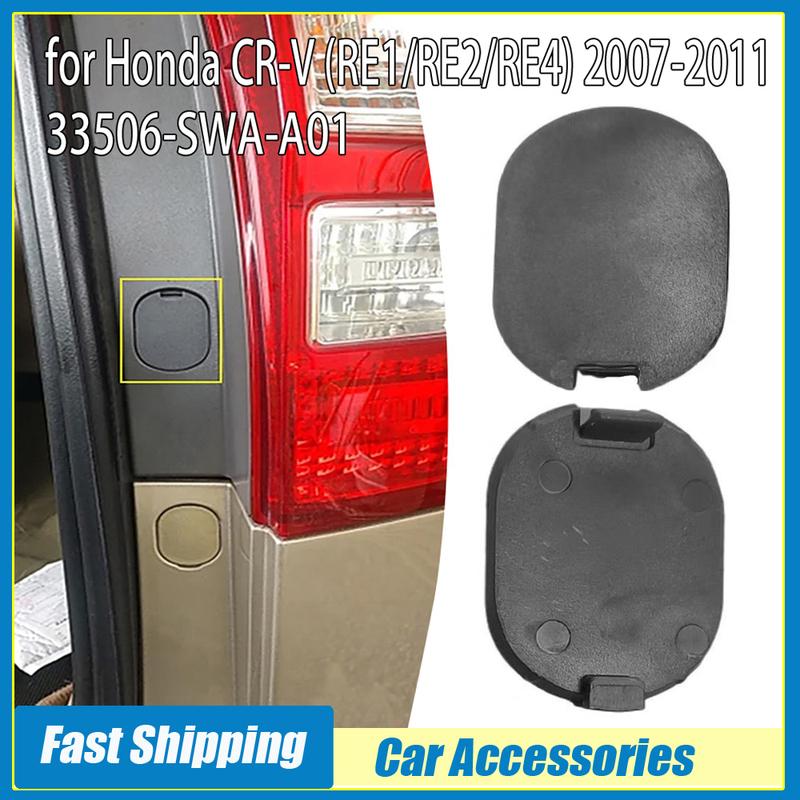 2pcs Car Brake Lamp Nut Cap Rear Lamp Bezel Cover Tail Light Dust Hoods for Honda CR-V (RE1/RE2/RE4) 2007-2011 33506-SWA-A01