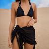 Fustă de acoperire Culoare uni Croială largă Design cu șireturi Uscare rapidă Acoperire pentru bikini Bordură cu volane Protecție solară Îmbrăcăminte de plajă