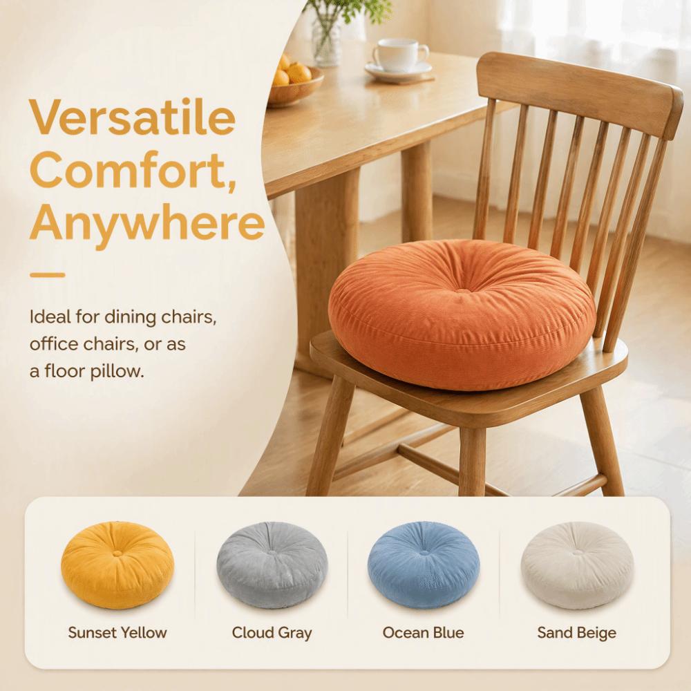Corduroy Round Floor Pillow Soft Yoga Pillow Bohemian Meditation Seat Sofa