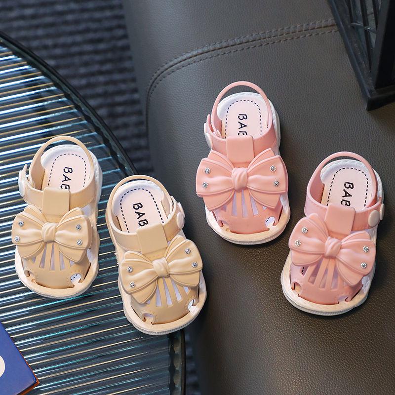 New Closed-Toe Summer Sandals for Girls, Non-Slip Soft Sole, Suitable for Home and Outdoor, Ages 1-3