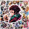 Set de autocolante anime Demon Slayer: 100 Autocolante Desenate pentru Sticle de Apă, Bagaje, Skateboards, Jurnale DIY și Proiecte Graffiti