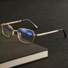 New Trend Folding Reading Glasses Collapsible Blue Light Blocking Eyeglasses for Men Diopter +1.0 To +4.0 with Leather Box