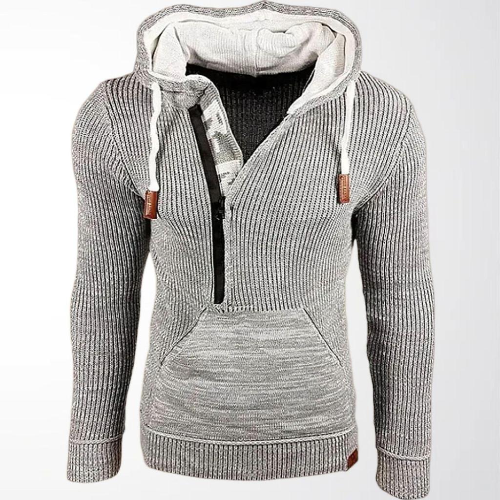 Men's Autumn/Winter Hooded Knit Sweater Pullover