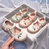 Girls Embroidery Princess Shoes Spring and Autumn Soft Bottom Children's Baby Leather Shoes Little Girl Shallow Mouth Shoes