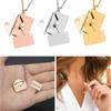 Valentine's Day Love you Secret Hidden Message Pendant Necklace Stainless Steel Can Open Photo Frame Envelope Necklace