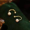 2024 Luxury Pearl Stud Earrings - 925 Sterling Silver Needle Women's High-End Style