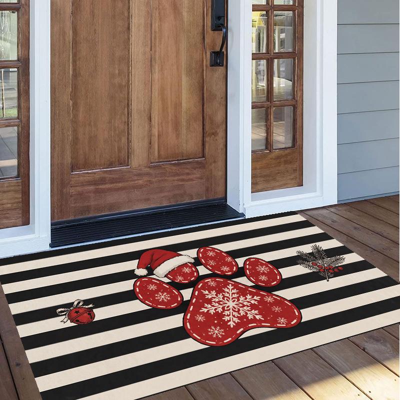 Christmas Pattern Square Area Rug Comfort Indoor Floor Carpet For Home Holiday Gift