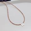 Elegant 2m Zircon Beaded Clavicle Chain: 26-Letter Deep Sea Shell Necklace for Women.