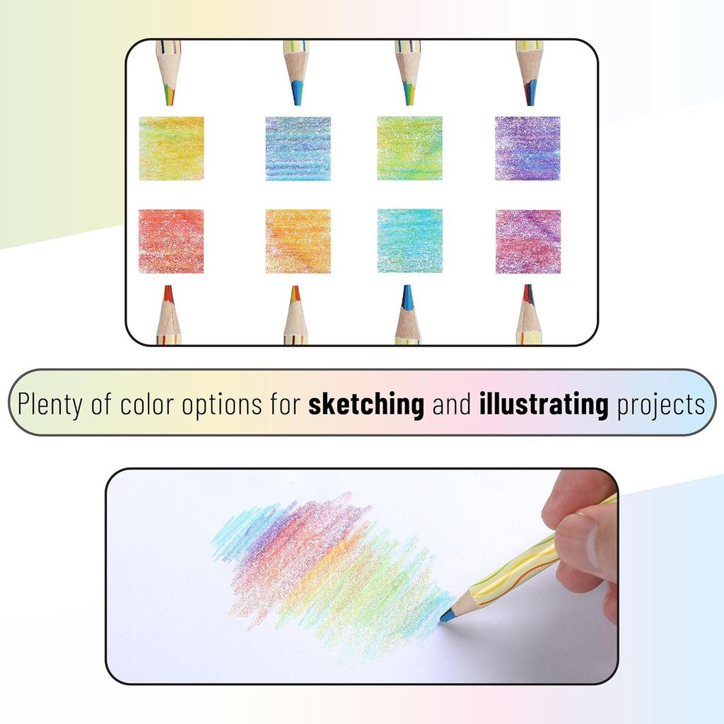 Mr. Pen- Rainbow Pencils Bulk, 48 Pack, 7 Color In 1 Rainbow Colored Pencil, Fun Pencils for Kids
