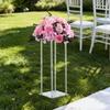 Wedding Flower Stand, 10PCS 50cm Column Flower Stand, Floral Stands with Acrylic Laminate, Cylindrical Cubic Floral Display Rack for Wedding, Party,