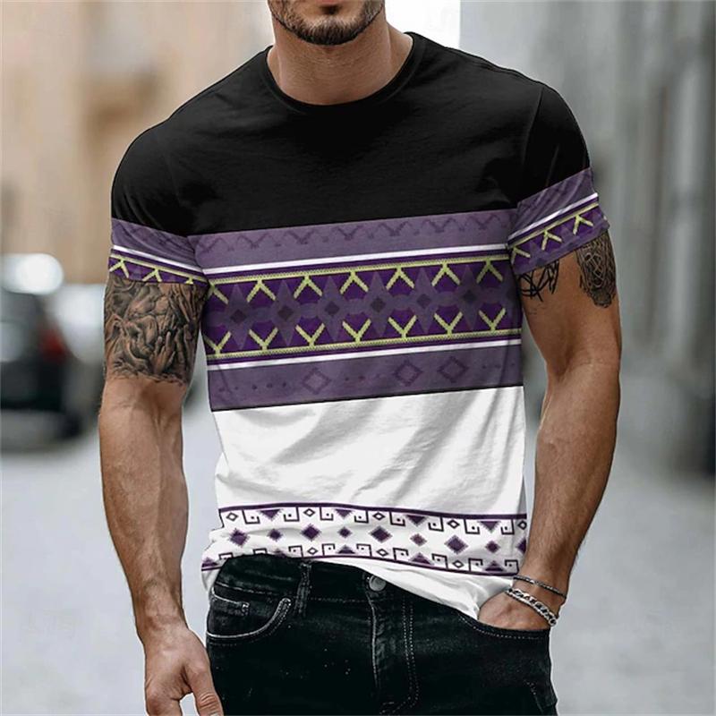 3D printed men's street wear loose short sleeved T-shirt summer men's T-shirt Y2K fashion