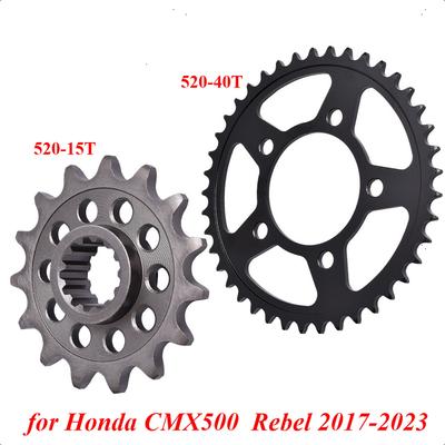 520 15T 40T Motor Bike Front Rear Sprocket Gear Wheel Cam for Honda CMX500 Rebel 2017-