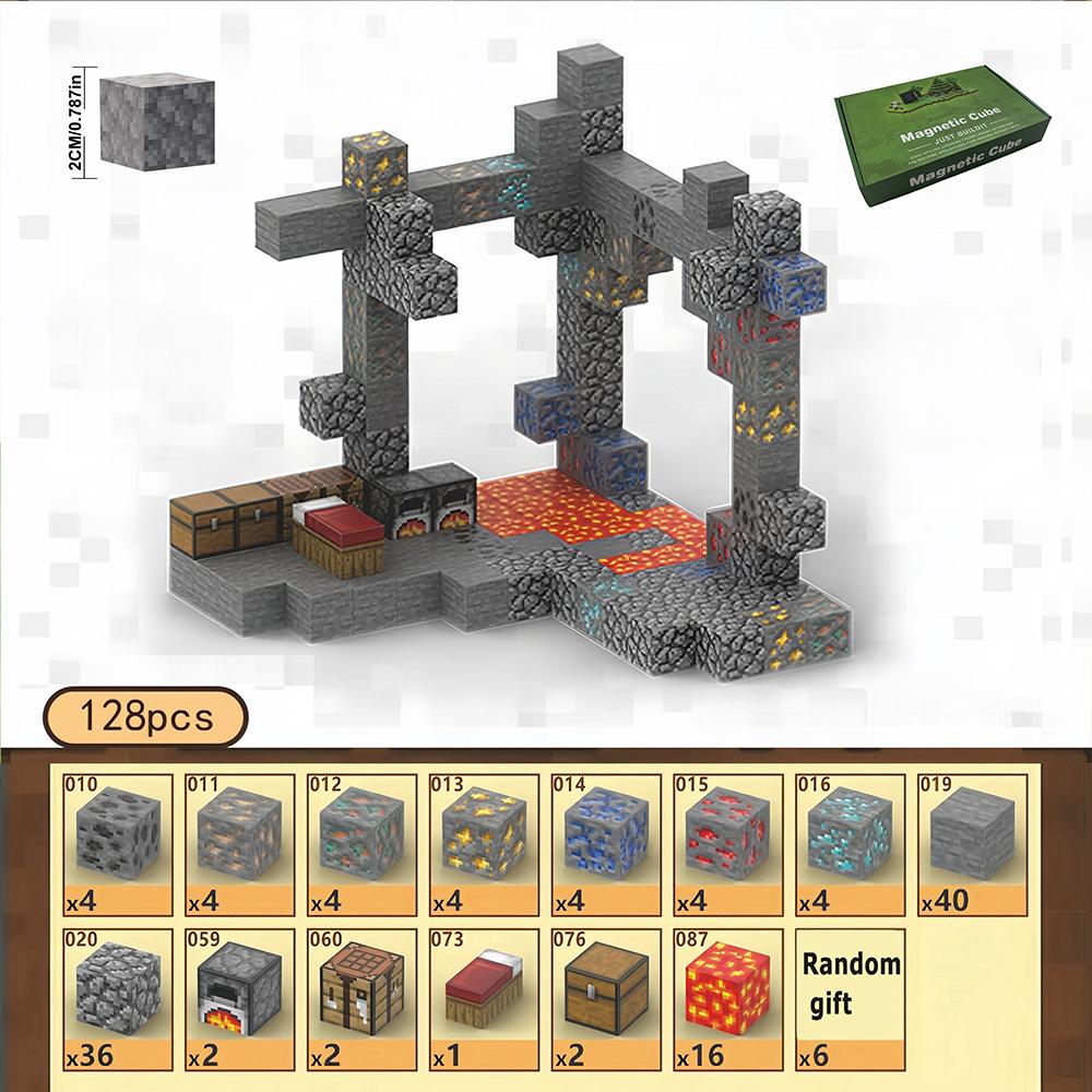 Non-Toxic Creative Magnetic Building Blocks - Build My Magnet World Set For 3-6 Years Old Children And Children Ideal Christmas Birthday Gifts