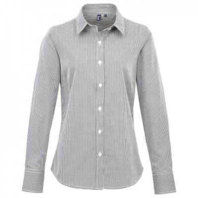 Womens/Ladies Gingham Long-Sleeved Shirt