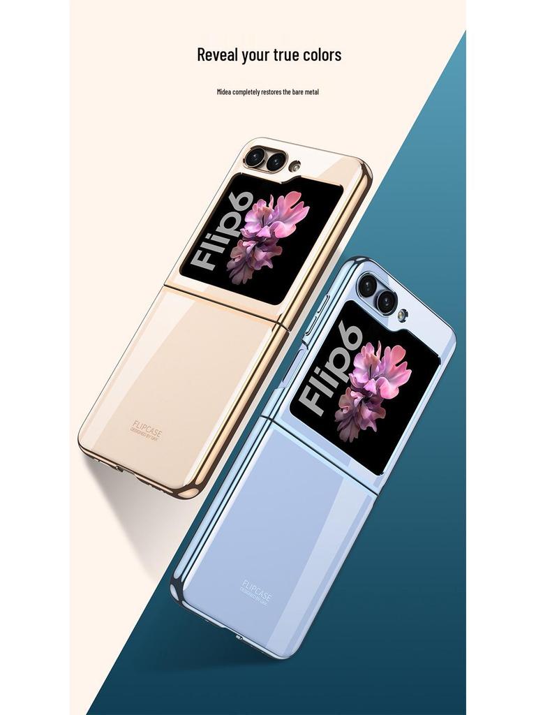Samsung Z Flip6 Electroplated Transparent Ultra-Thin Anti-Drop Case for Foldable Screen