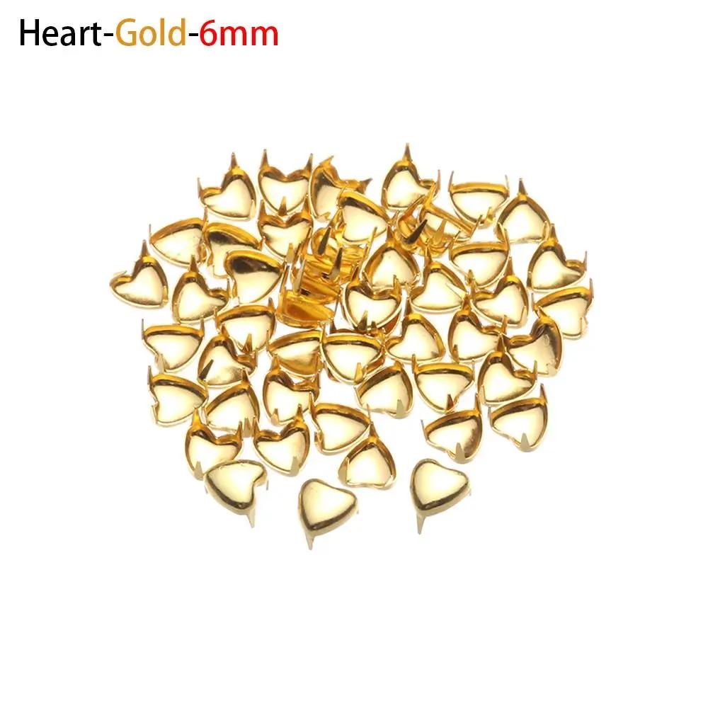 50Pcs Star/Heart Shape Bags Buckle Mini Metal Buckles for DIY Doll Clothes 4/5/6mm Tiny Buttons Doll Clothing Accessories