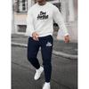 Mens Casual Hooded Sweatshirt Set Long Sleeve Tracksuit Lightweight Sporty Outfit Teens Young Adults