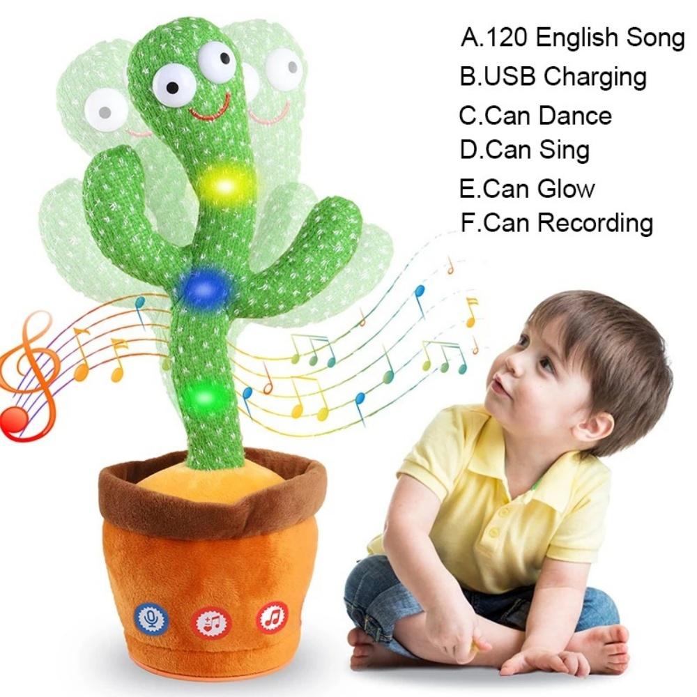 Talking Cactus Toys For Baby Dancing Singing Cactus Mimicking Toy With 120 English Songs Birthday Christmas Gifts For Kids
