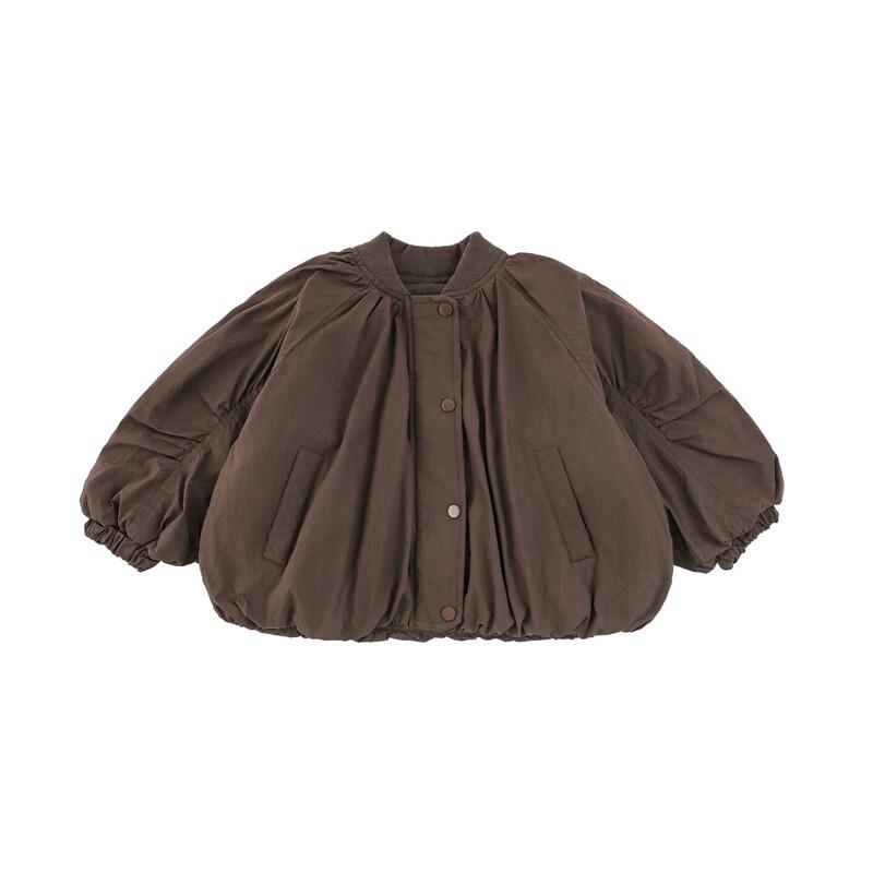 Youyou Girls' Baseball Collar Padded Winter Jacket