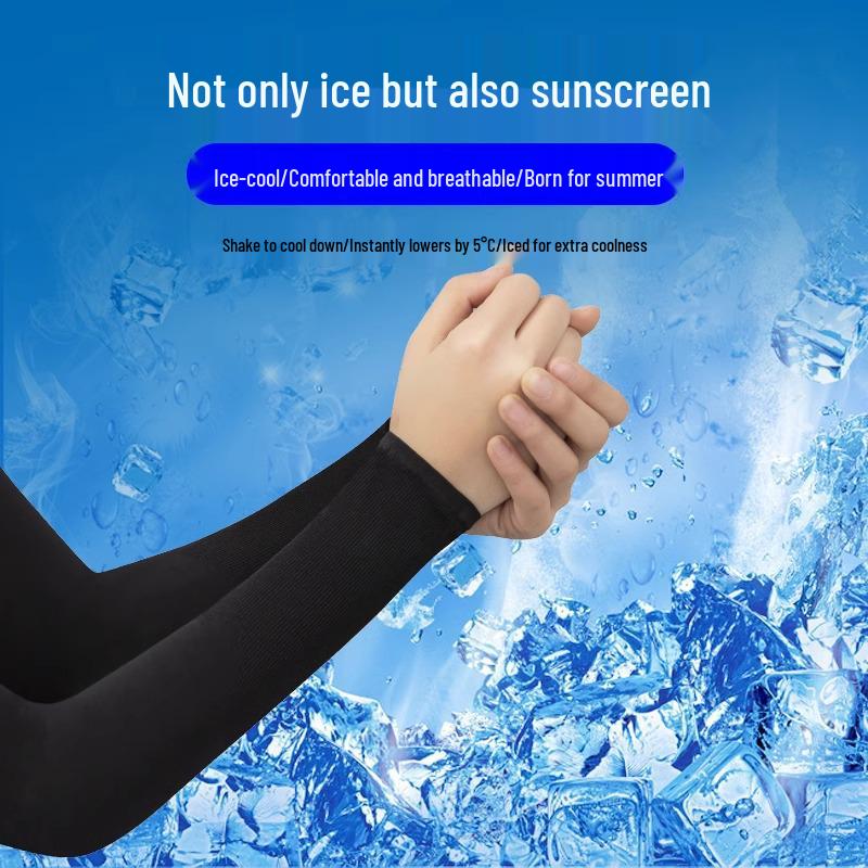 Unisex UV Protection Ice Silk Arm Sleeves for Summer Cycling