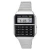 Casio מחשבון דיגיטלי וינטג' נירוסטה קוורץ CA-500WE-1A שעון גברים