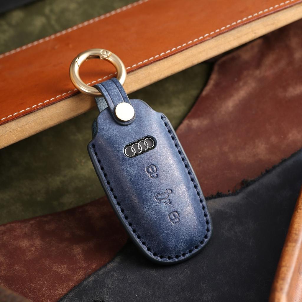 Customized Key Cover Is Suitable for 19 Types of Leather Pure Handmade High-end Car Key Bag Keychain Handmade