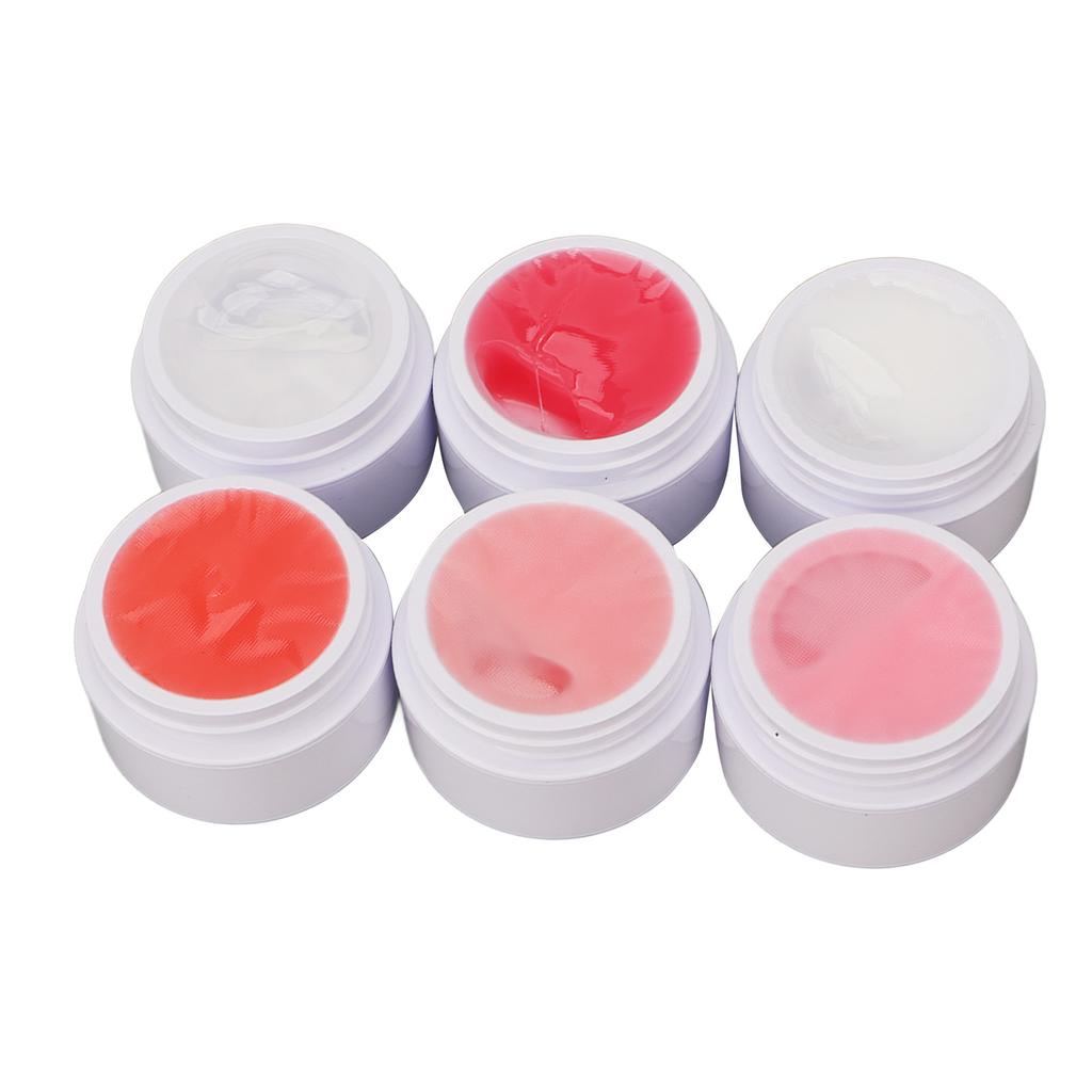 6pcs Nail Extension Gel Set DIY Sculpture Strengthener Nail Extension Gel Kit for Beginners Manicure Salon