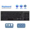 Dual-Mode-Tastatur TWO Bluetooth-Tastatur 2.4G Drahtlose Tastatur 102 Tasten Wiederaufladbare Tastatur Für PC Android Windows macOS