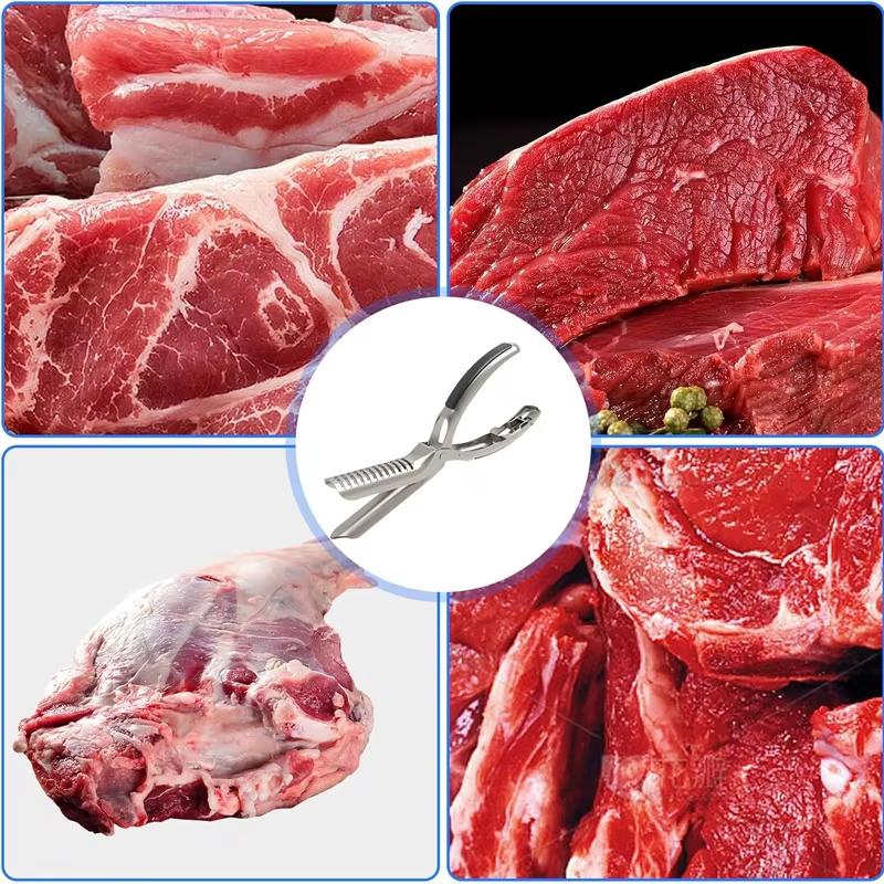 1/2pcs BBQ Rib Membrane Remover Stainless Steel With Curved Blade Handle Preparation Tool Kitchen Barbecue Rib Peeler Accessorie