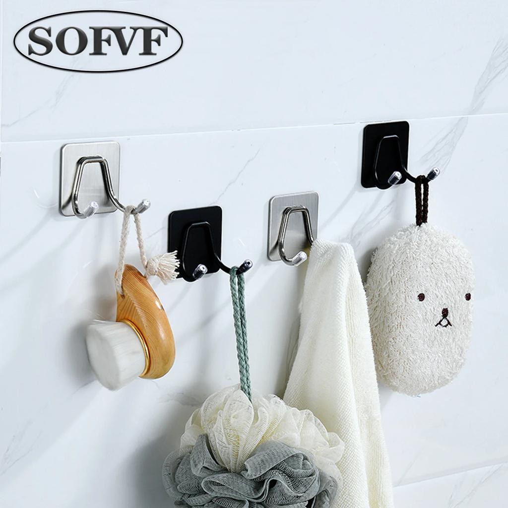 304 stainless steel hook, self-adhesive, hole free hook