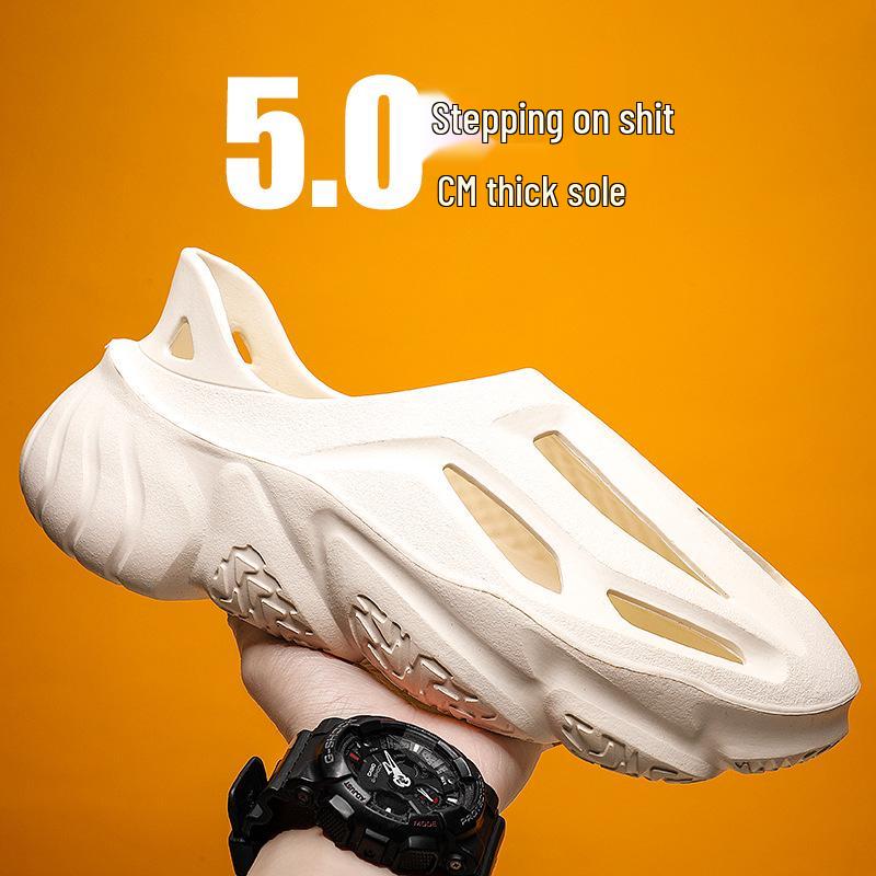 Sandale de grădină respirabile pentru bărbați și papuci de plajă de exterior cu talpă groasă 2023