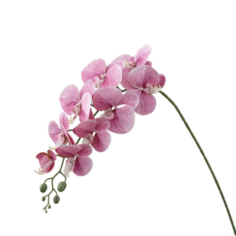 9 Head Artificial Butterfly Orchid Flower Realistic Simulation Plant  Wedding Party