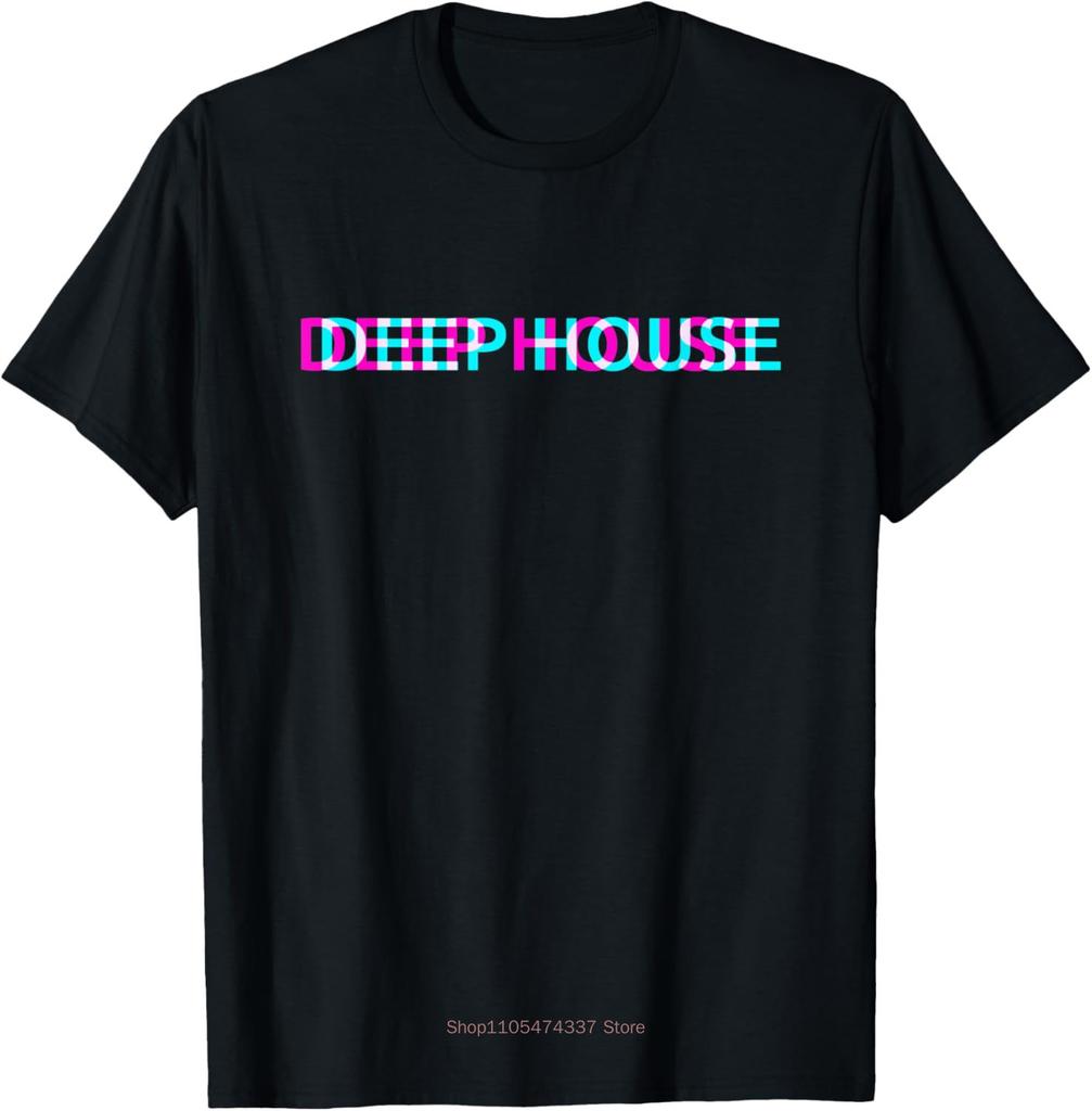 Deep House Musik Kunst Minimalistisches Design Für Dj Raver Edm T-Shirt Individuell Bedruckte Grafik-T-Shirts Vintage T-Shirt Camisas