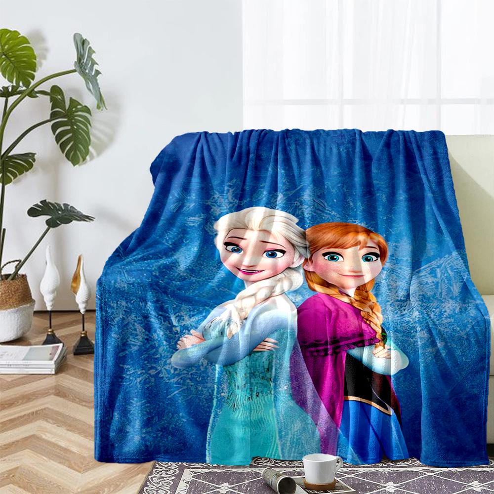 Elsa Theme Printed Blanket - Perfect for Couch, Bed, Travel & Outdoor Use | Machine Washable, Cozy & Durable.