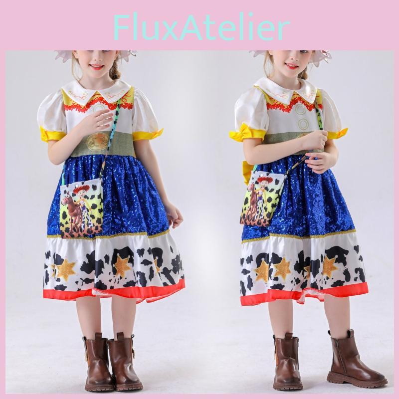Toy Jessie Story Cosplay Dress Set Clothing Halloween Party Performance Stage
