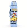 1PC My Ducks Sassy Quote Graphic,750ml Color Plastic Sports Water Bottle,Leakproof Flip Straw Lid,Suitable for Sports Office Home Use