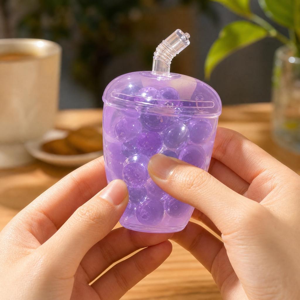 10ml Squeeze Toy with Beads Liquid Filled Stress Relief Sensory Fidget Toy Soft Flexible Material for Hand Exercise and Relaxation